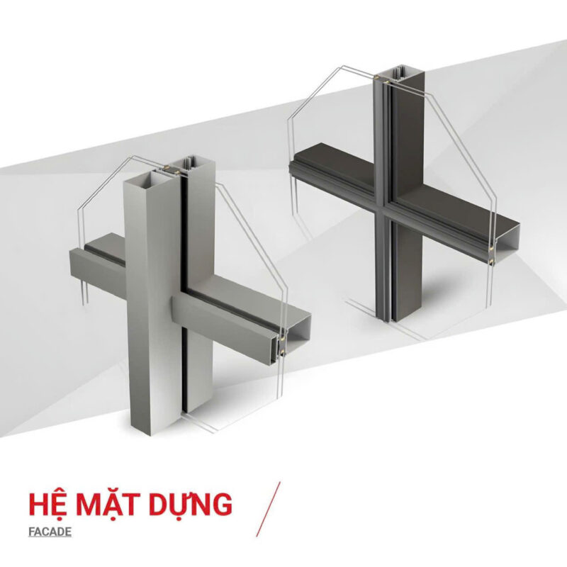 Cửa nhôm Maxpro hệ MD65 – Hệ mặt dựng